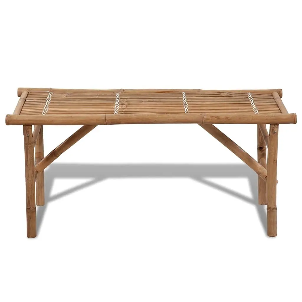 Brown Bamboo Folding Garden Bench for Comfort