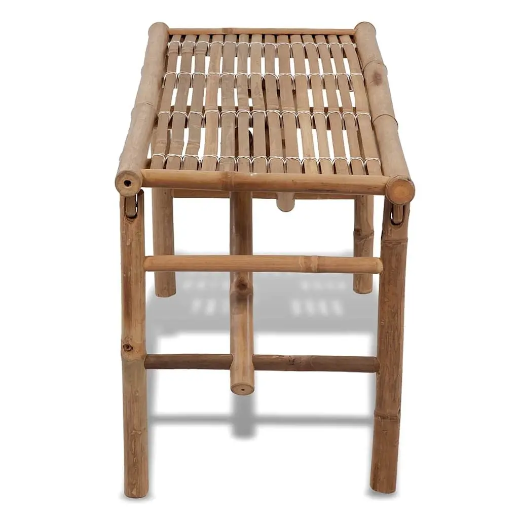 Brown Bamboo Folding Garden Bench for Comfort