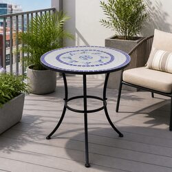 Warm and Welcoming 60cm Mosaic Bistro Table for Outdoors