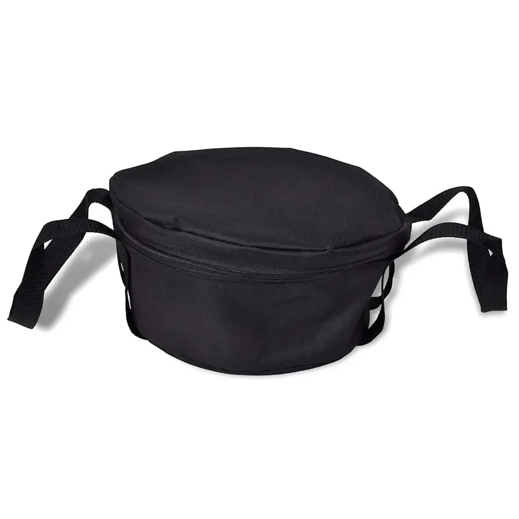 Dutch Oven 5.6L Black Cookware for Home Cooking and Outdoor Use