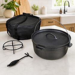 Reliable Dutch Oven with Lid Lifter and Stand