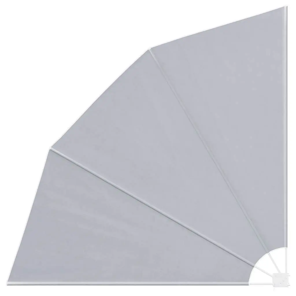 Collapsible Side Awning Balcony Shade Garden Outdoor Windscreen Grey 210x210cm