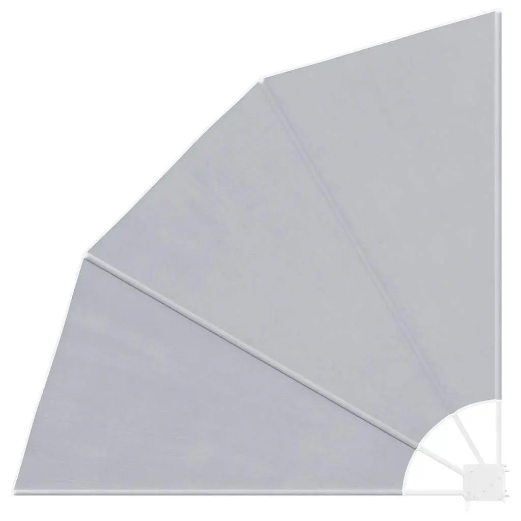 Collapsible Side Awning Grey Outdoor Shade Screen 140 x 140 cm