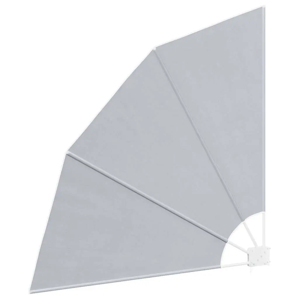 Collapsible Side Awning Grey Outdoor Shade Screen 140 x 140 cm