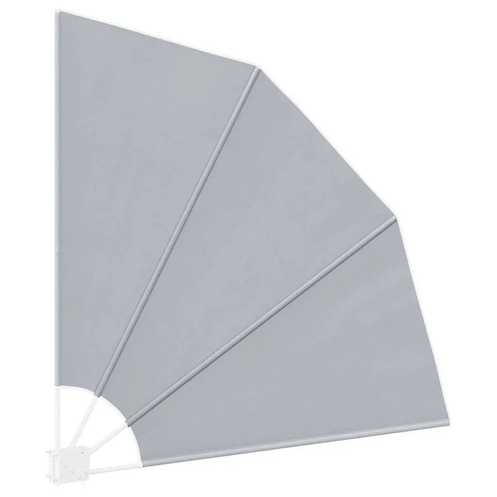Collapsible Side Awning Grey Outdoor Shade Screen 140 x 140 cm
