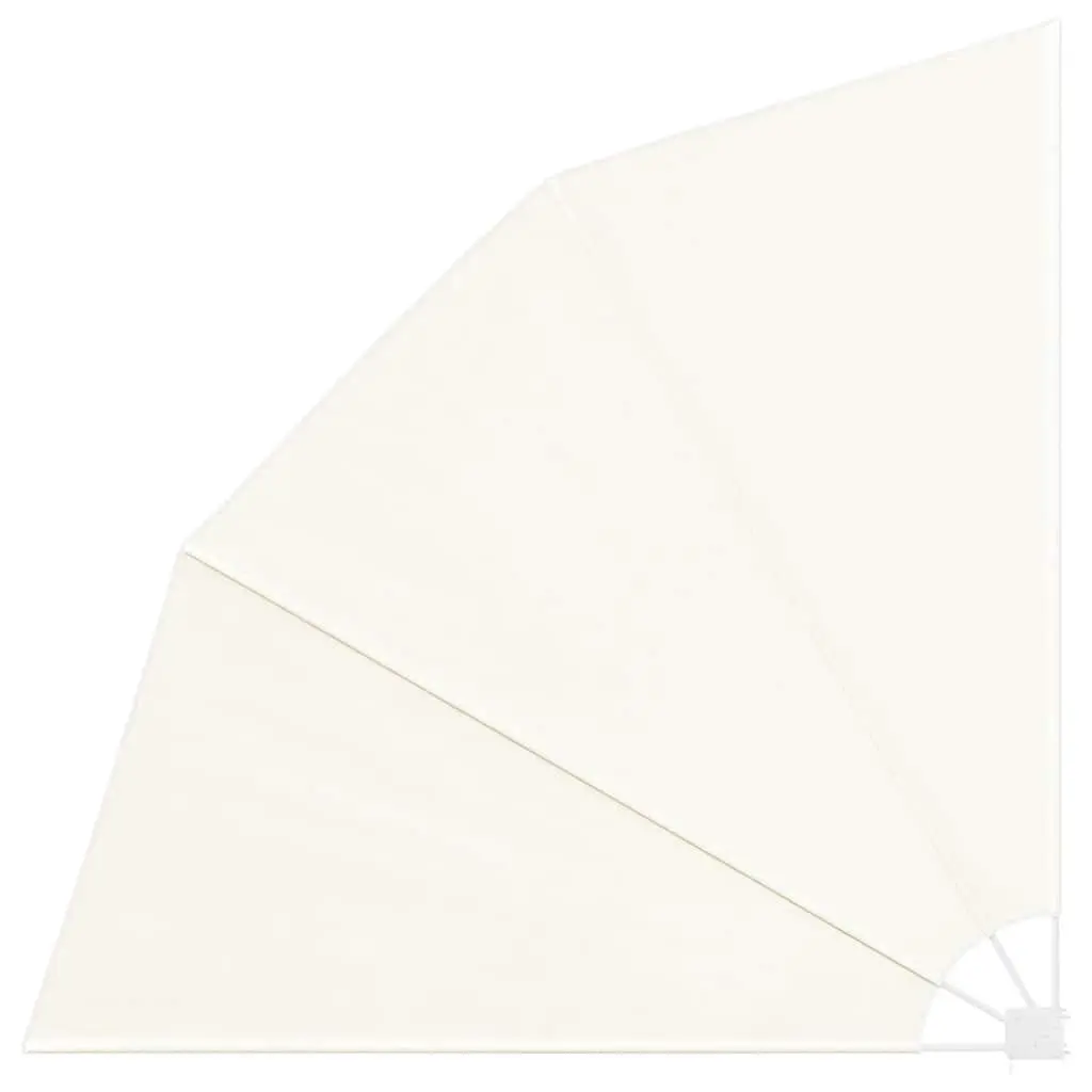 Collapsible Side Awning Shade Screen 210x210cm Cream for Balcony Terrace Garden