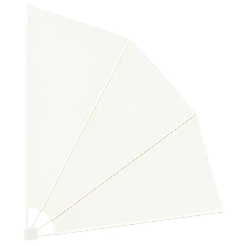 Collapsible Side Awning Shade Screen 210x210cm Cream for Balcony Terrace Garden