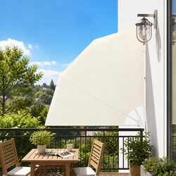 Quality Cream Side Awning for Shade and Privacy 140x140 cm