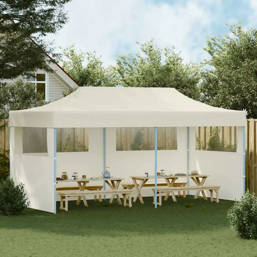 Pop-up Party Tent Outdoor Gazebo 3 x 6 m Cream