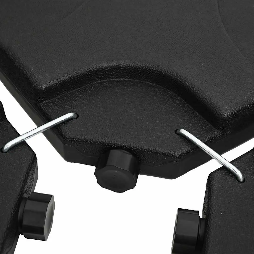 Fillable 60L Portable Black Umbrella Stand Parasol Base for Garden and Patio Use