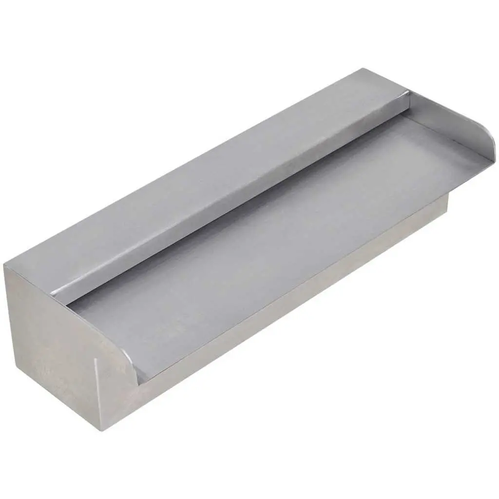 Rectangular Waterfall Fountain Water Feature 30cm Silver