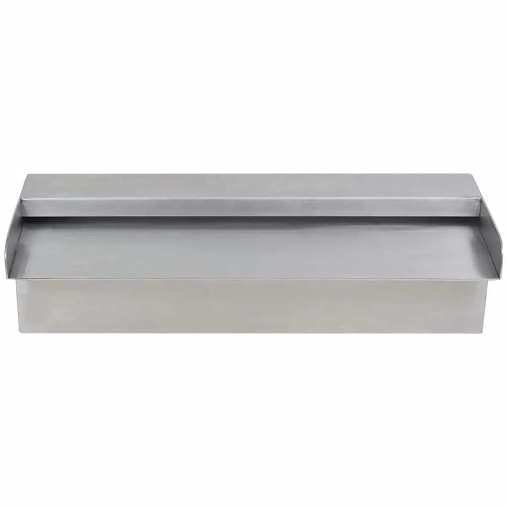 Rectangular Waterfall Fountain Water Feature 30cm Silver