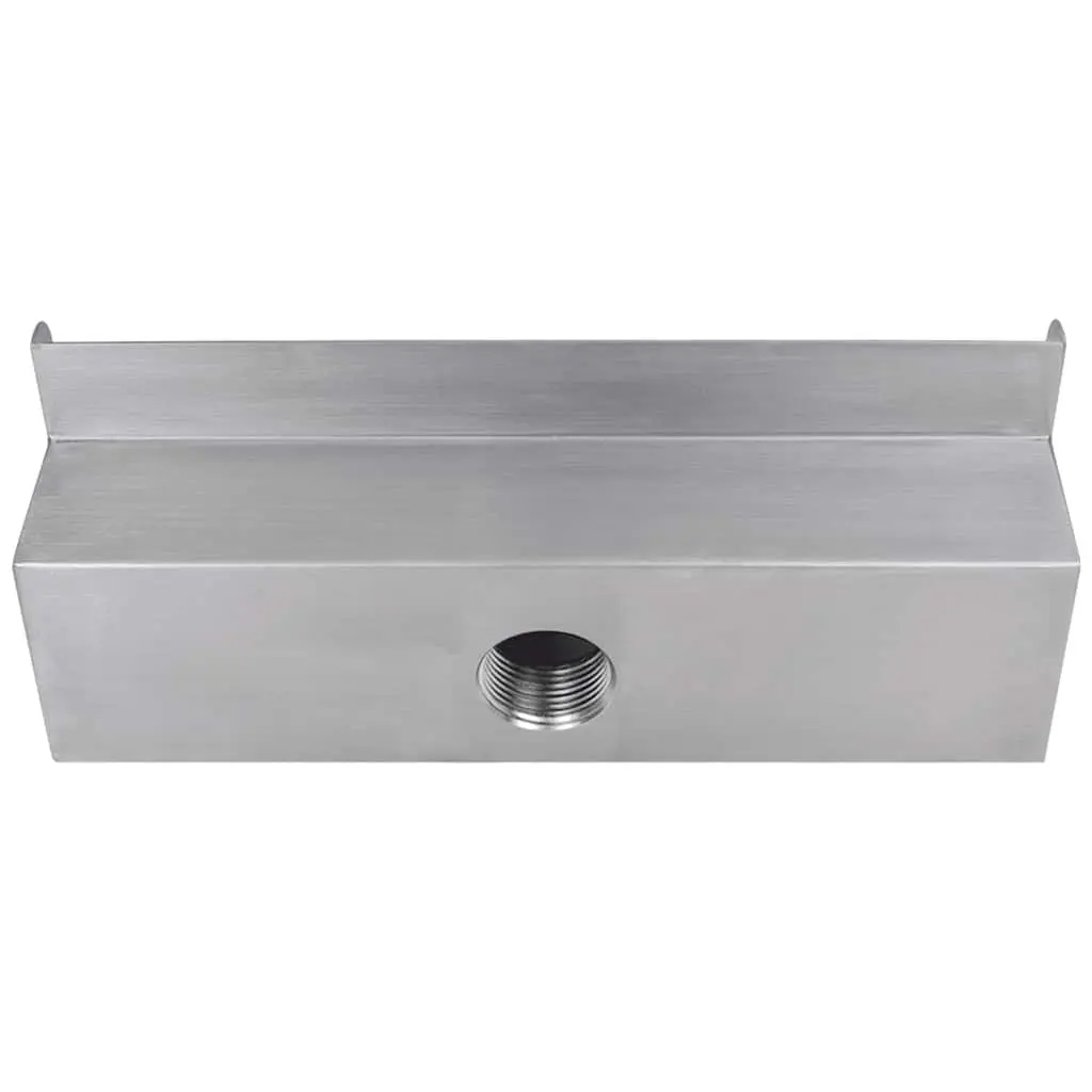 Rectangular Waterfall Fountain Water Feature 30cm Silver