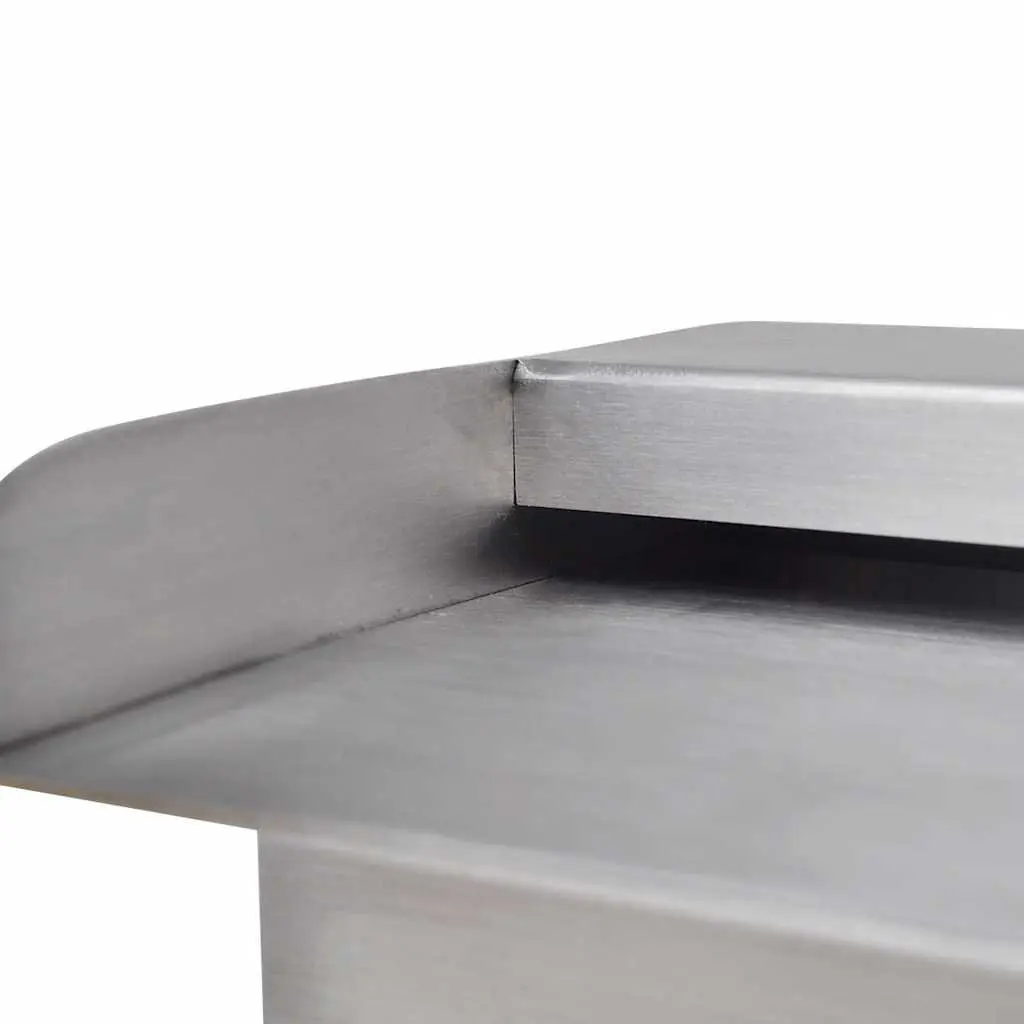 Rectangular Waterfall Fountain Water Feature 30cm Silver
