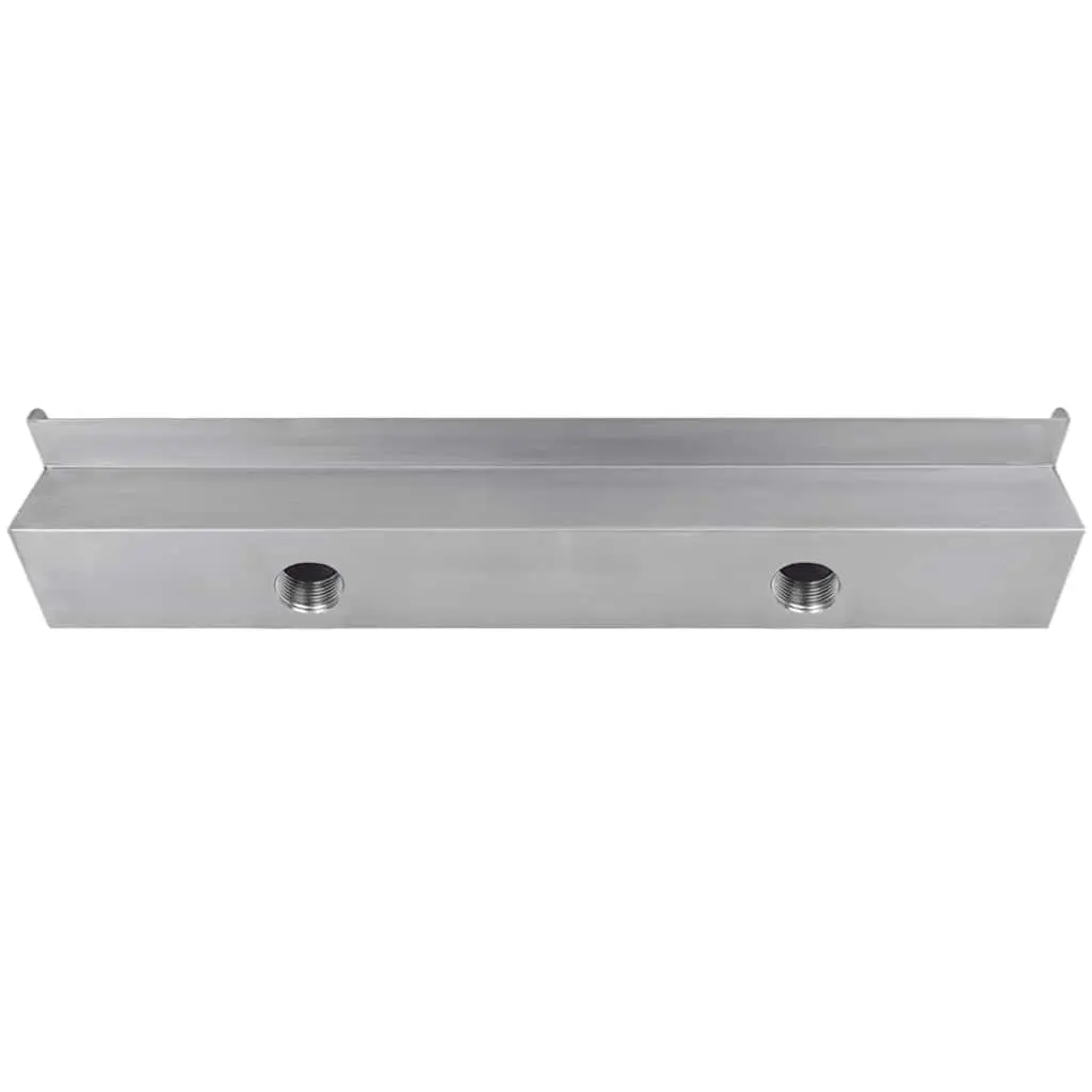 Rectangular Waterfall Fountain Water Feature 60cm Silver
