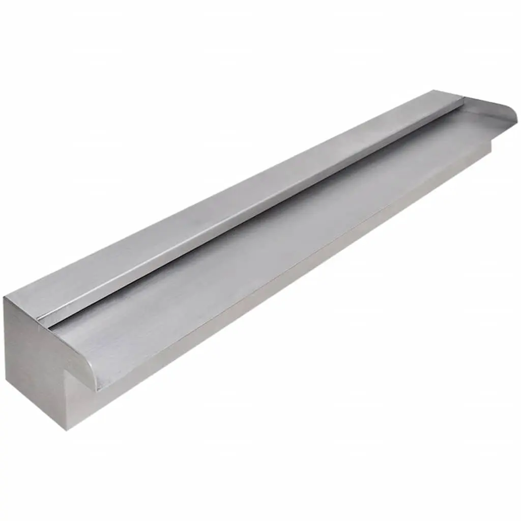 Rectangular Waterfall Pool Fountain Water Feature 90cm Silver