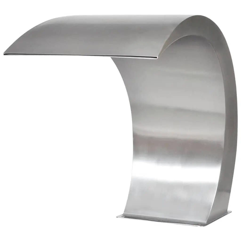 Outdoor Water Feature Fountain Water Cascade Silver for Garden Pond and Pool 45x30x60cm
