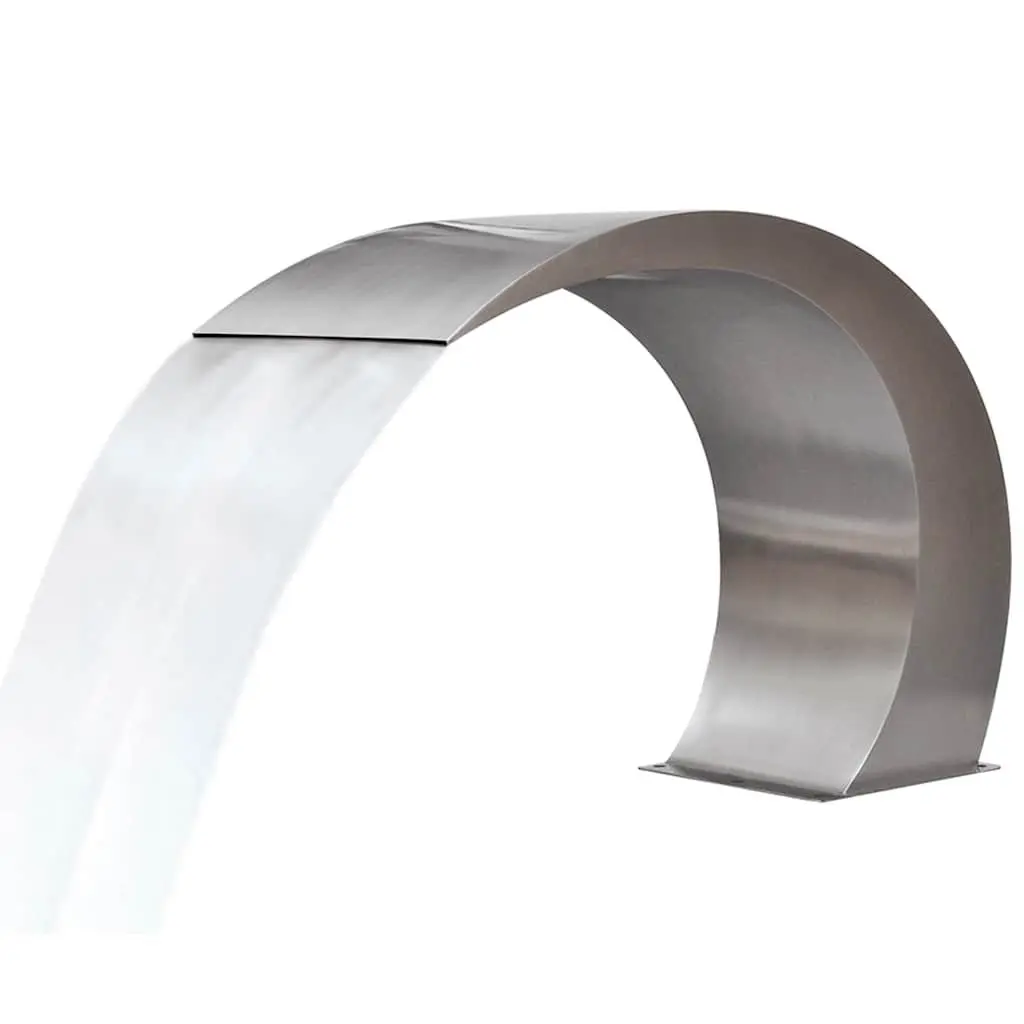 Outdoor Water Feature Fountain Water Cascade Silver for Garden Pond and Pool 45x30x60cm