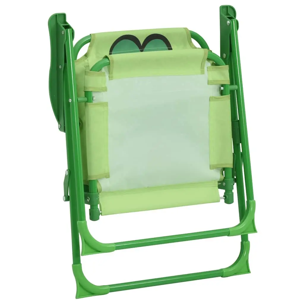 Kids Garden Bistro Set Outdoor Furniture Table Chairs Parasol Green 3 Piece