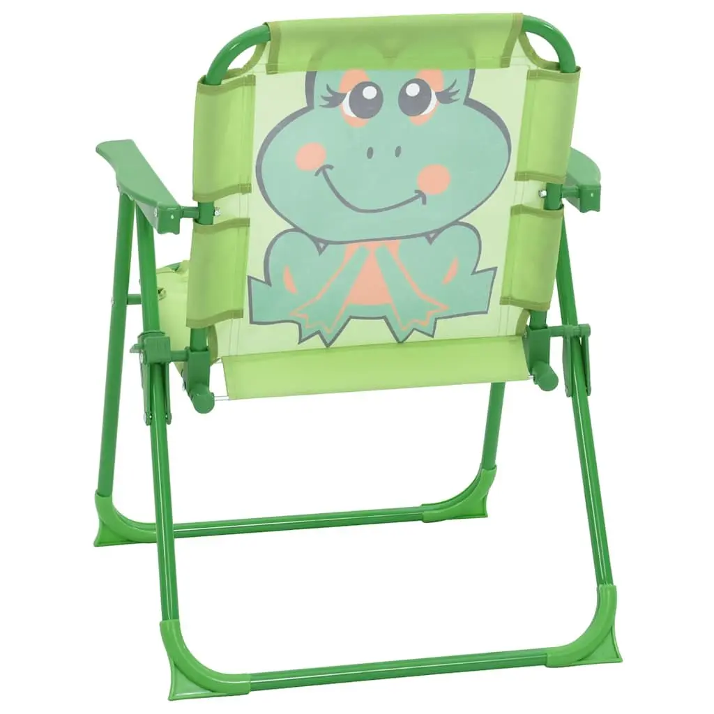 Kids Garden Bistro Set Outdoor Furniture Table Chairs Parasol Green 3 Piece