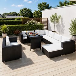 Reliable 10-Piece Outdoor Lounge Set for Your Enjoyment