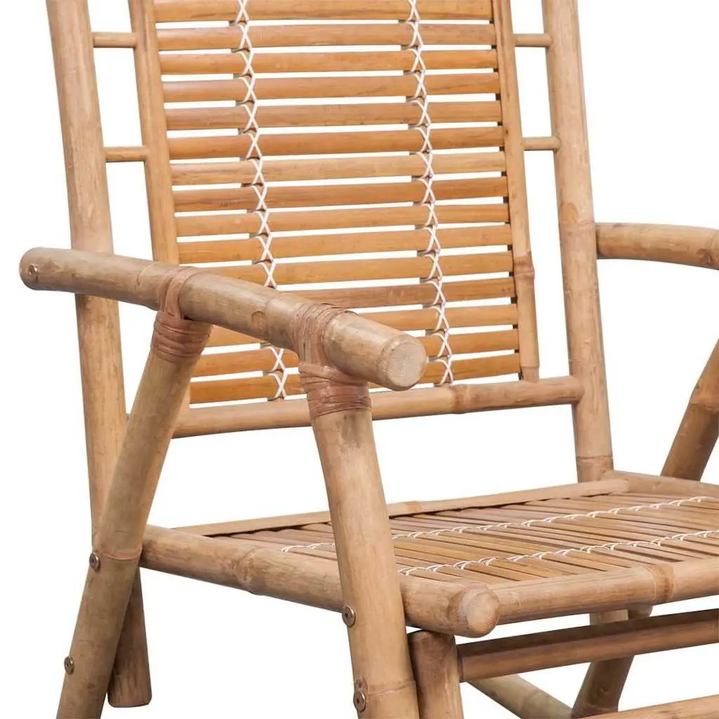 Bamboo Rocking Chair Relaxation Indoor Outdoor Brown