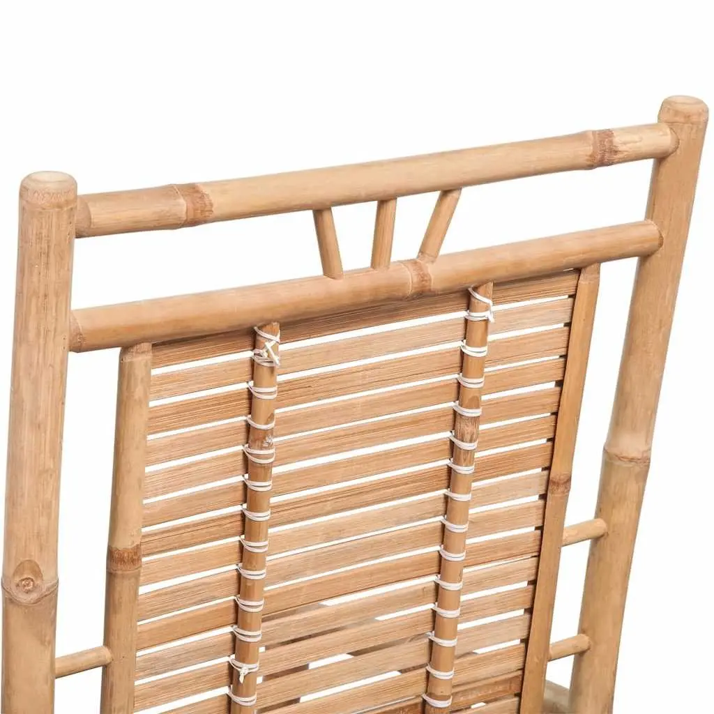 Bamboo Rocking Chair Relaxation Indoor Outdoor Brown