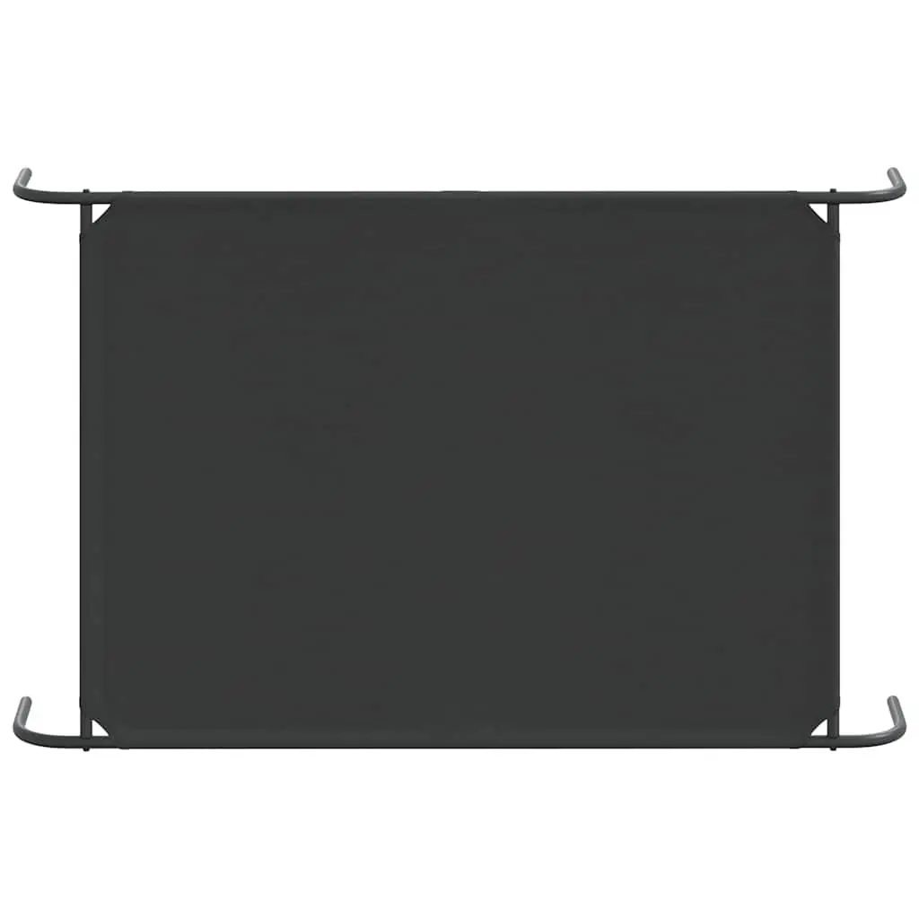 Elevated Dog Bed Indoor Outdoor 130x80x20cm Black Oxford Fabric Steel Frame