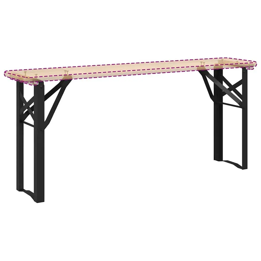 Beer Bench Legs Indoor Use Black Powder-Coated Steel Furniture Legs