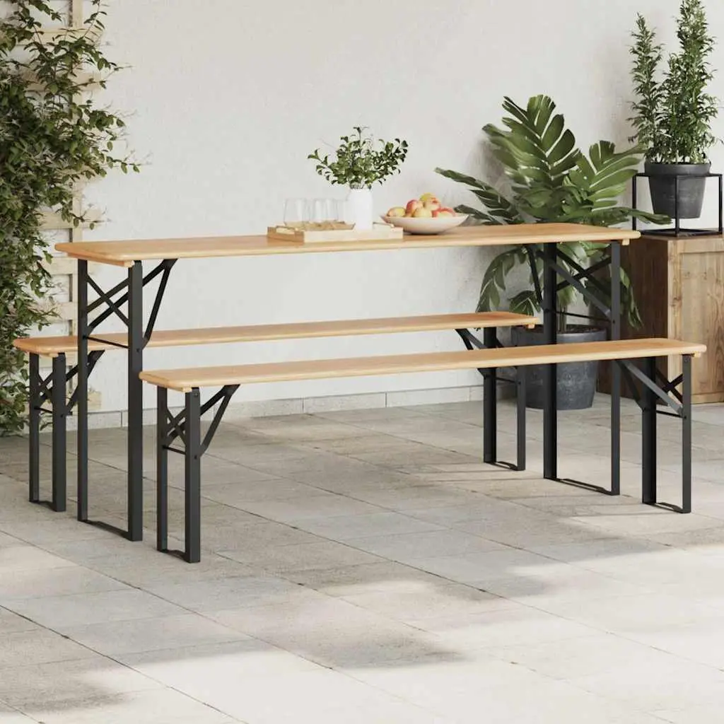 Table Legs Indoor Outdoor 39 x 3 x 75 cm Black Powder-Coated Steel 2 pcs