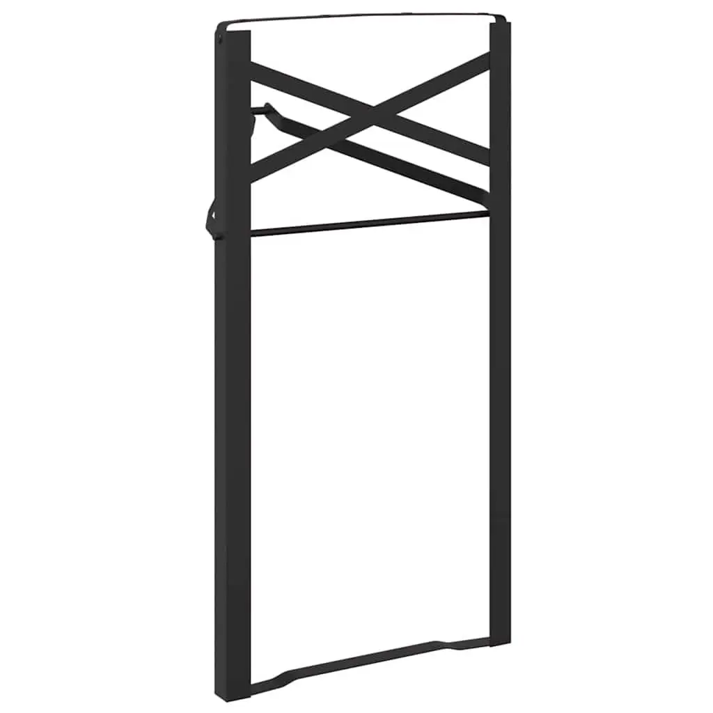 Table Legs Indoor Outdoor 39 x 3 x 75 cm Black Powder-Coated Steel 2 pcs