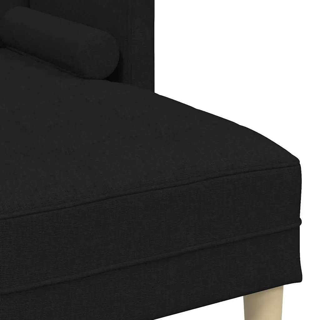 Modular Sofa Set with Cushions Black Polyester Fabric Modern Living Room Couch