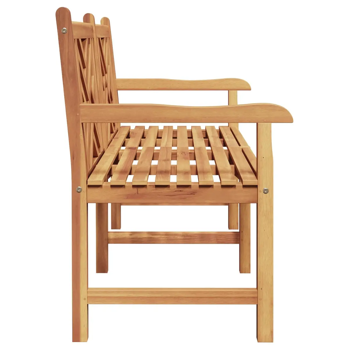 Outdoor Garden Bench Solid Teak Wood with Backrest Armrests Brown 150x60x90cm
