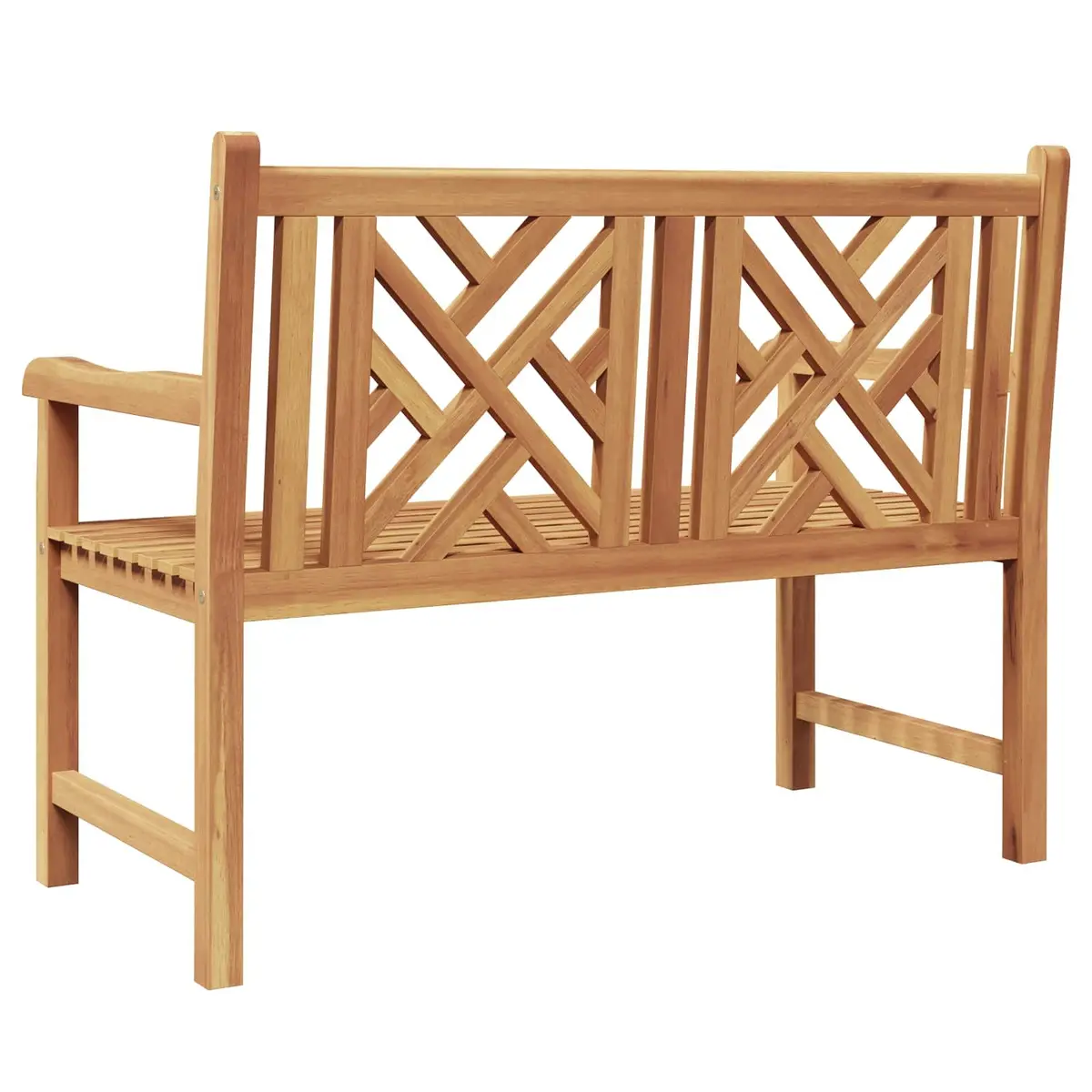 Outdoor Garden Bench Solid Teak Wood with Backrest Armrests Brown 150x60x90cm