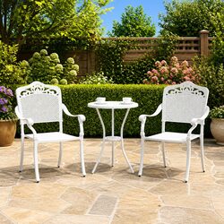 Reliable Vintage Style Aluminium Garden Chairs - Set of 2