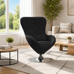 Comfortable Black Velvet Egg Chair for Your Home