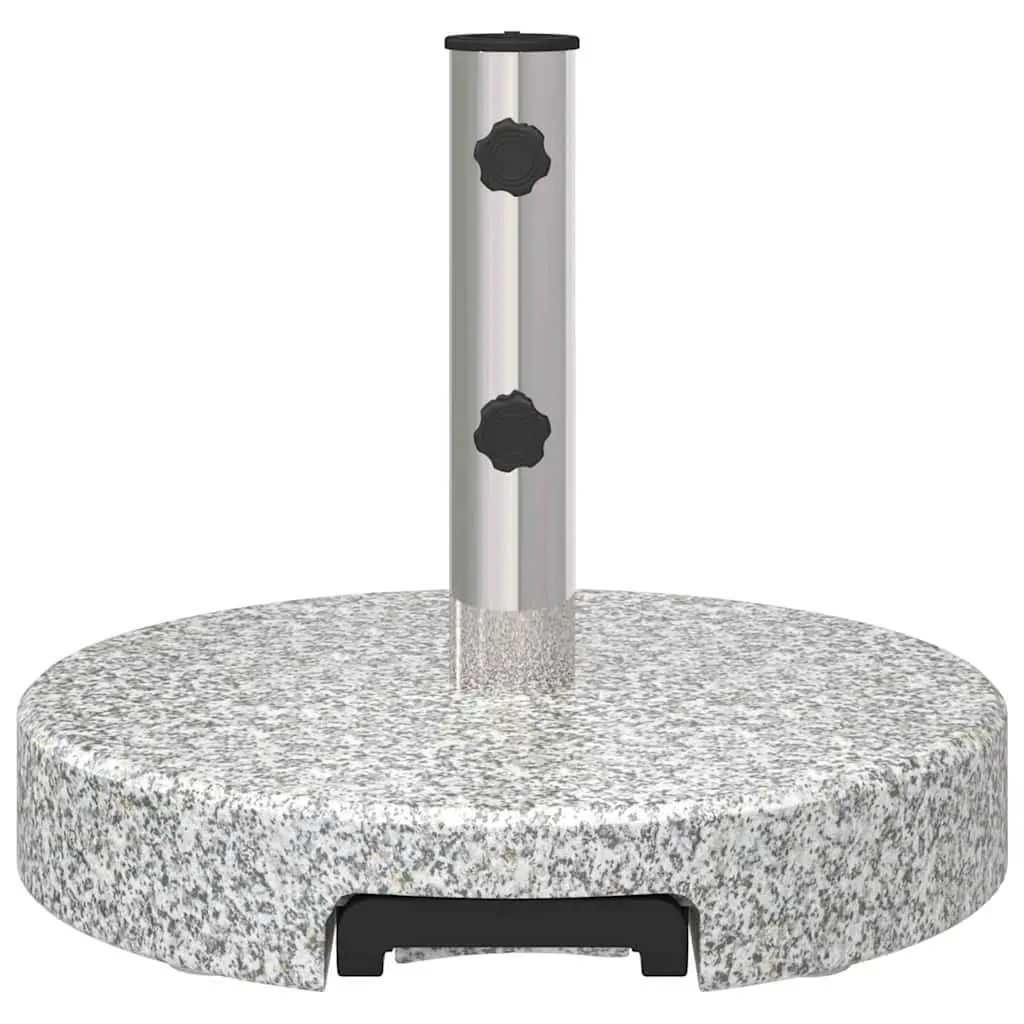 Parasol Base Outdoor Umbrella Stand 45 cm Grey Granite Wheels