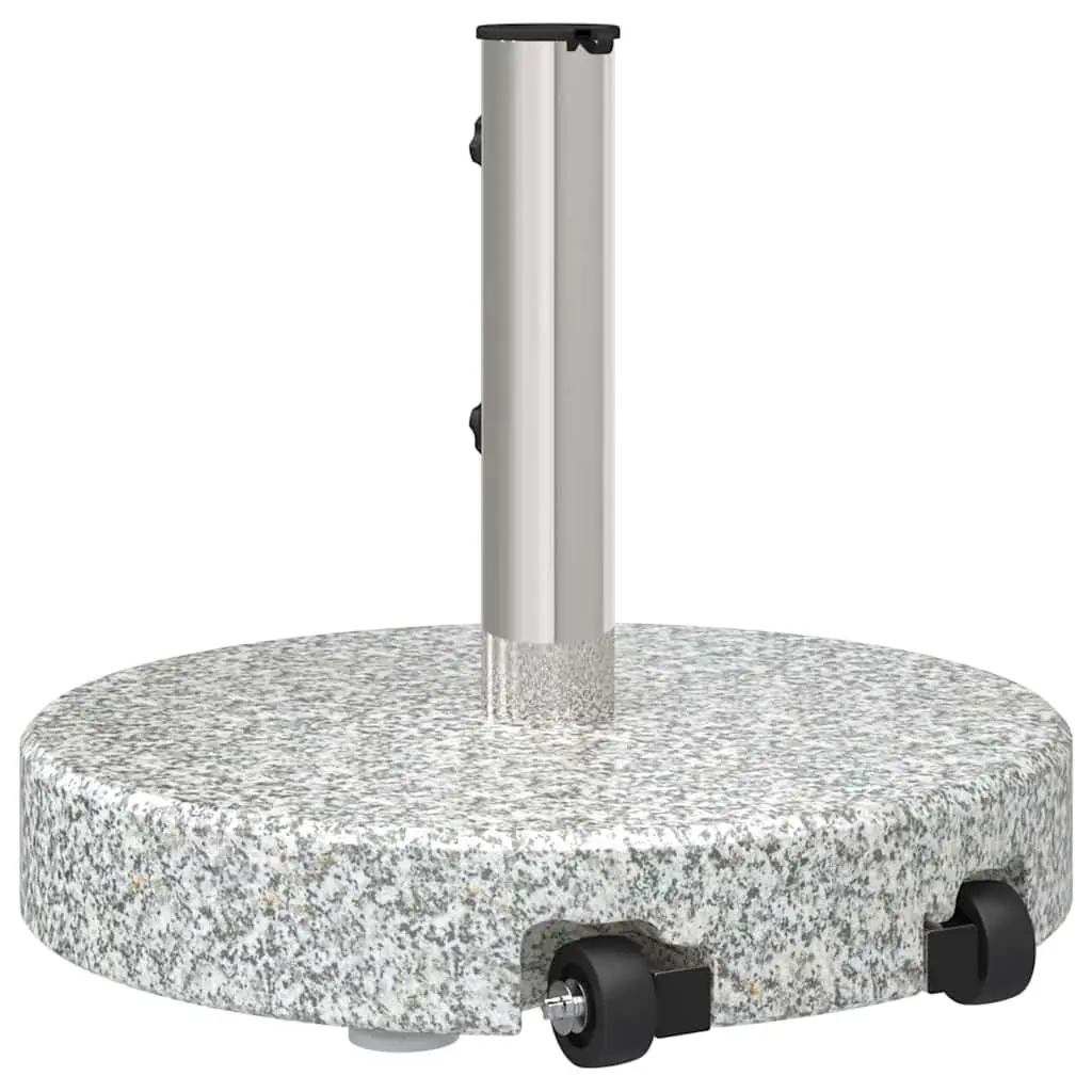 Parasol Base Outdoor Umbrella Stand 45 cm Grey Granite Wheels