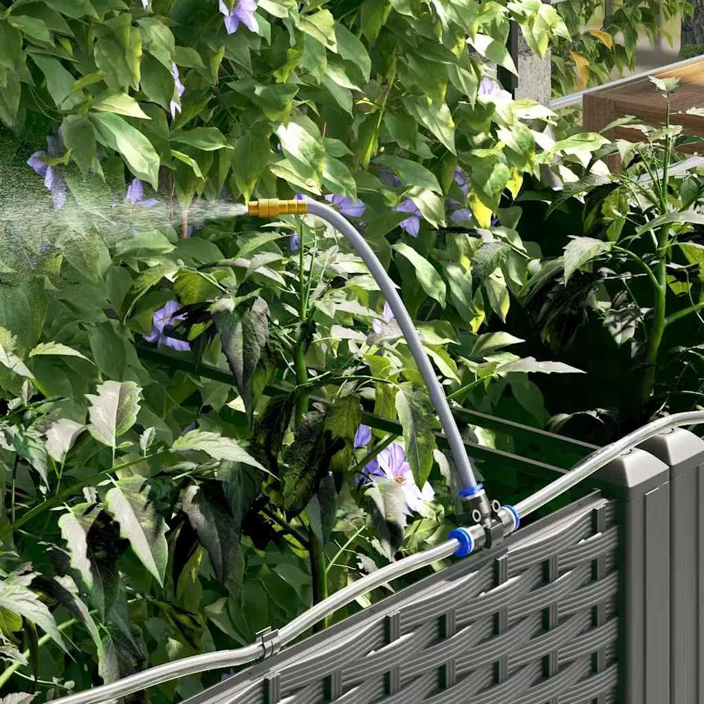 Garden Planter Set Large Outdoor Pots 3 Piece Black