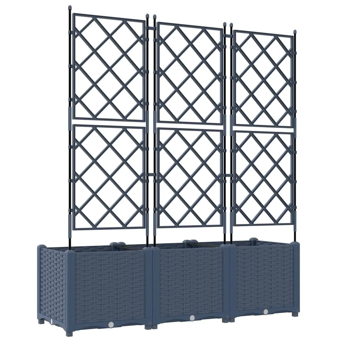 Garden Planter Large Outdoor Indoor Pots 3 Piece Set Grey