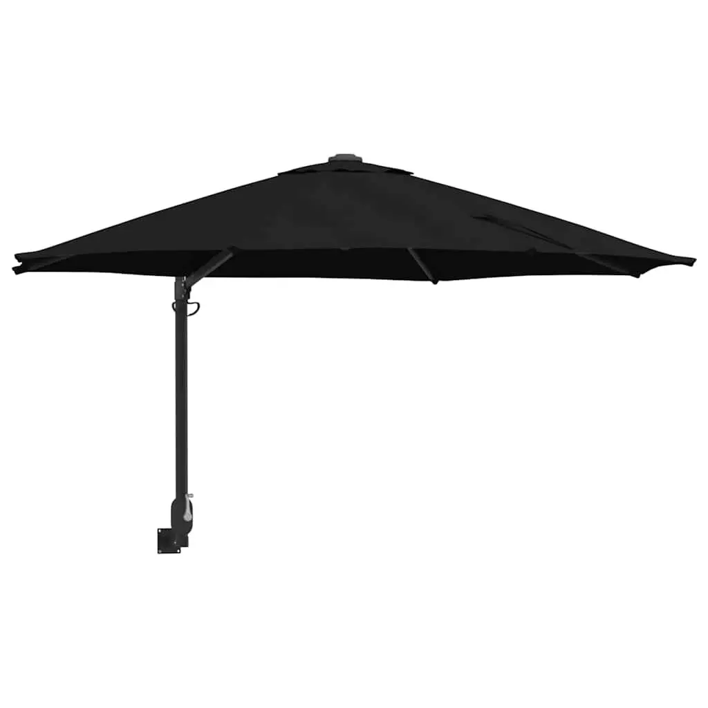 Garden Parasol Outdoor Cantilever Sunshade 248cm Black