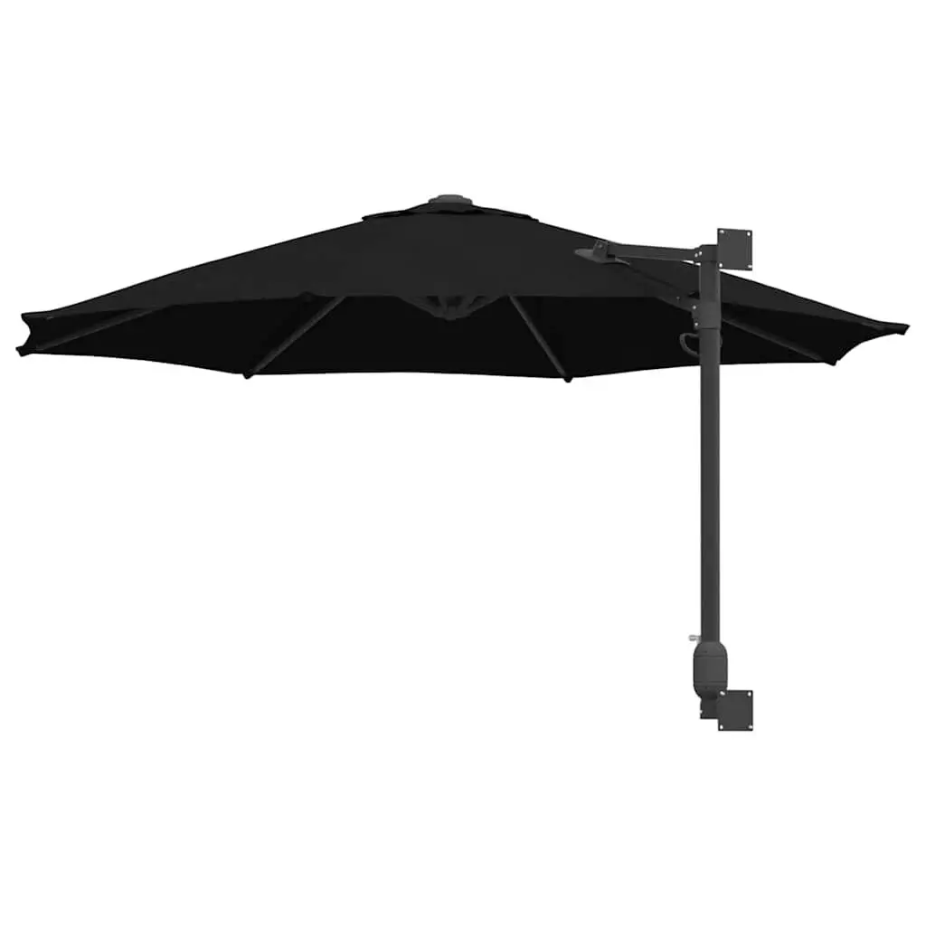 Garden Parasol Outdoor Cantilever Sunshade 248cm Black
