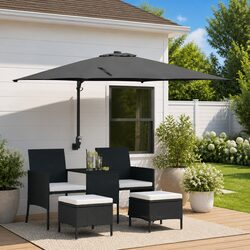 Reliable and Stylish Anthracite Parasol for Your Garden