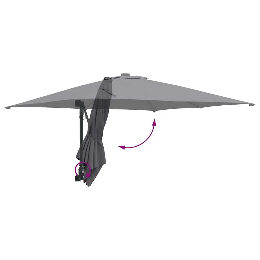 Garden Parasol Outdoor Umbrella Shade 248.5cm Anthracite