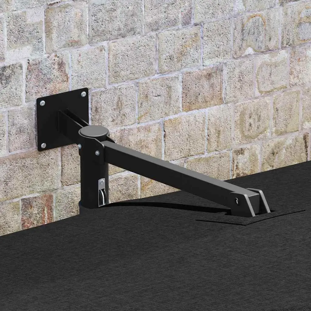 Garden Parasol Outdoor Sunshade 248.5 x 247.5 x 160cm Black