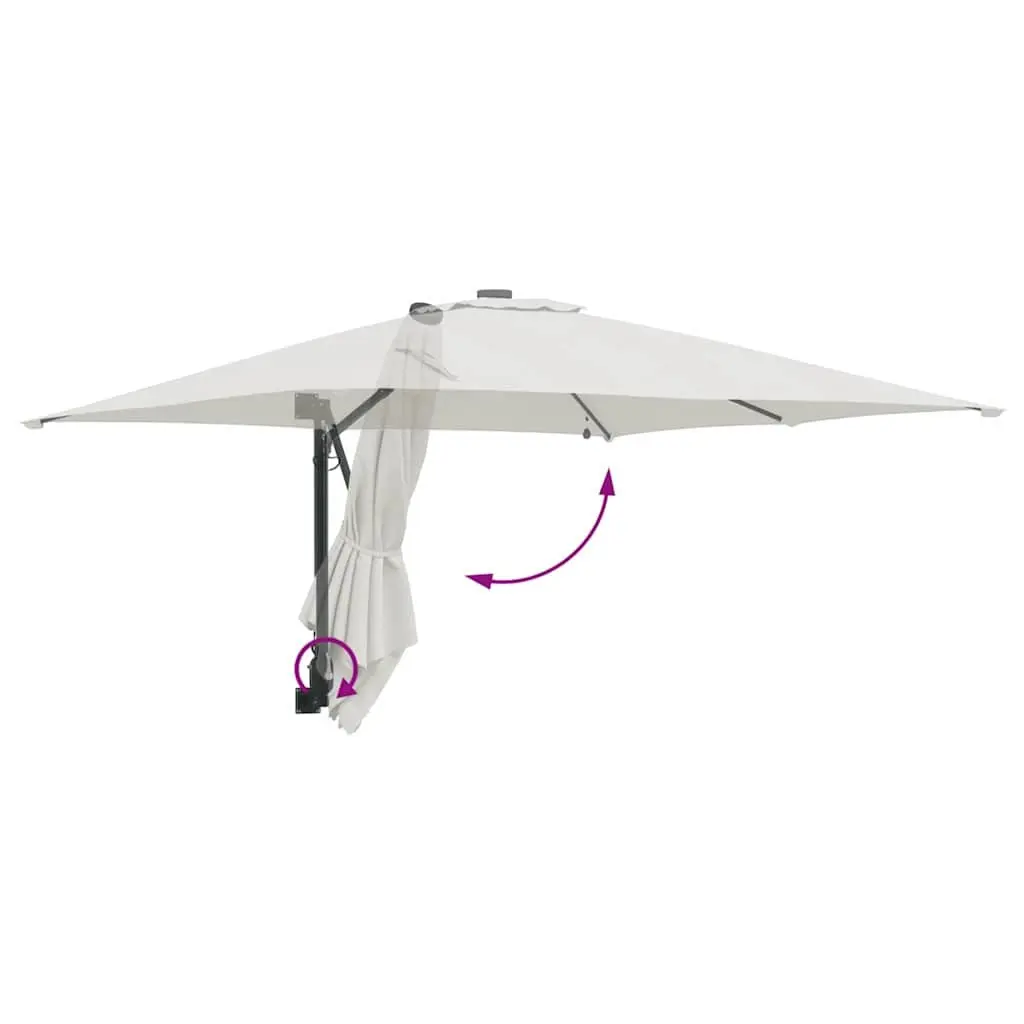 Cantilever Garden Parasol Outdoor Shade Adjustable Tilt 248.5 x 247.5 x 160 Brown
