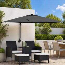 Reassuringly Practical Garden Parasol with LED Lighting