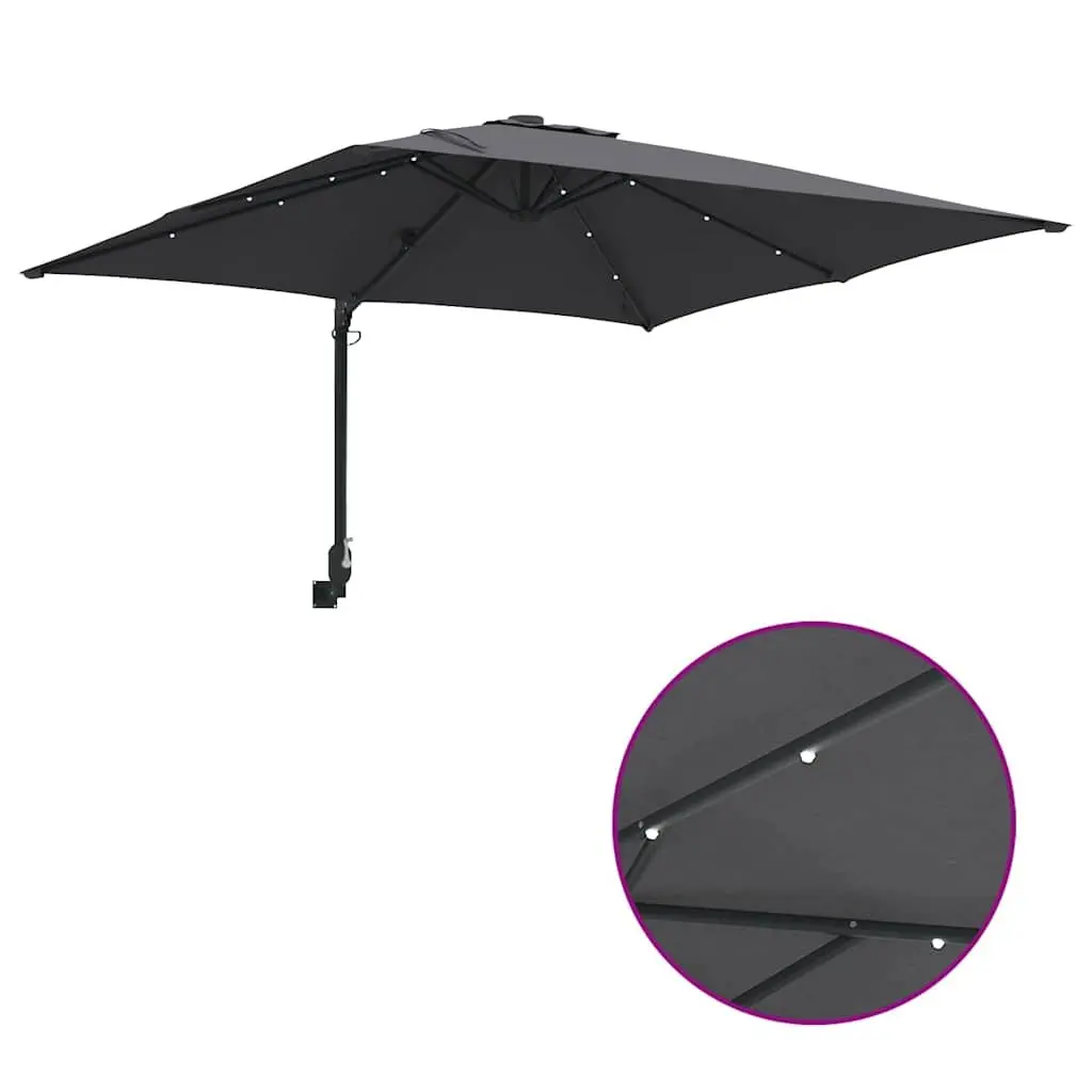Garden Parasol Cantilever Sunshade Tilt Adjustable 248.5x247.5x160cm Anthracite