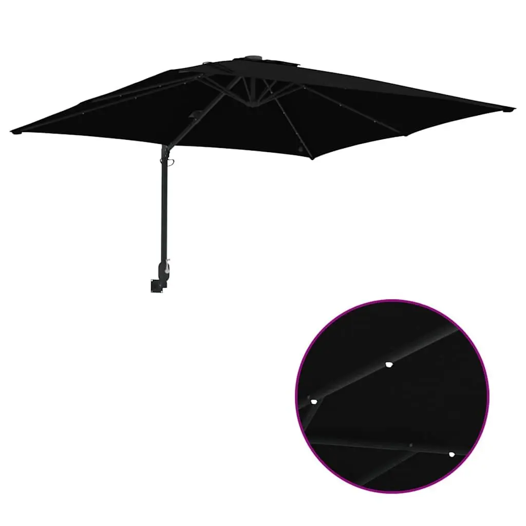 Garden Parasol Cantilever Umbrella Outdoor Shade 248.5cm Black