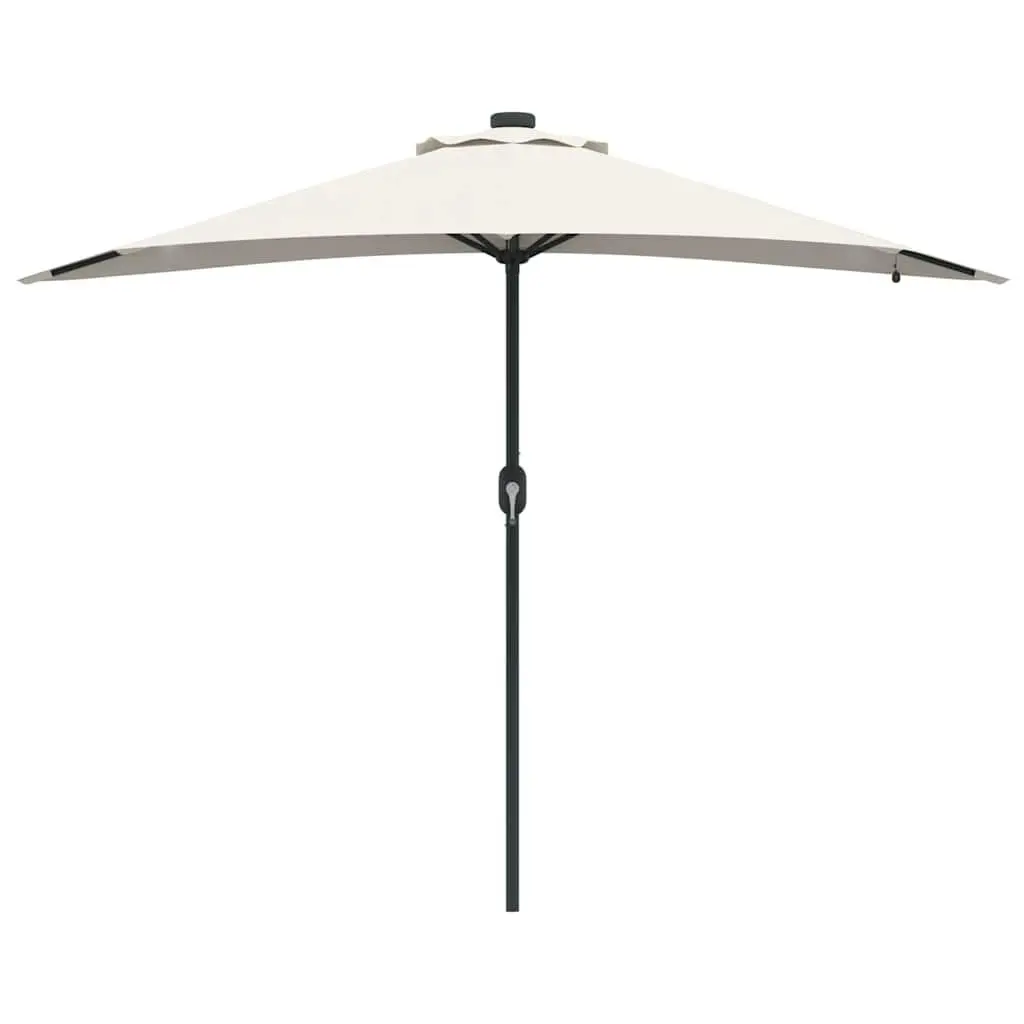 Garden Parasol Sunshade Outdoor Umbrella 294x150x223cm Brown